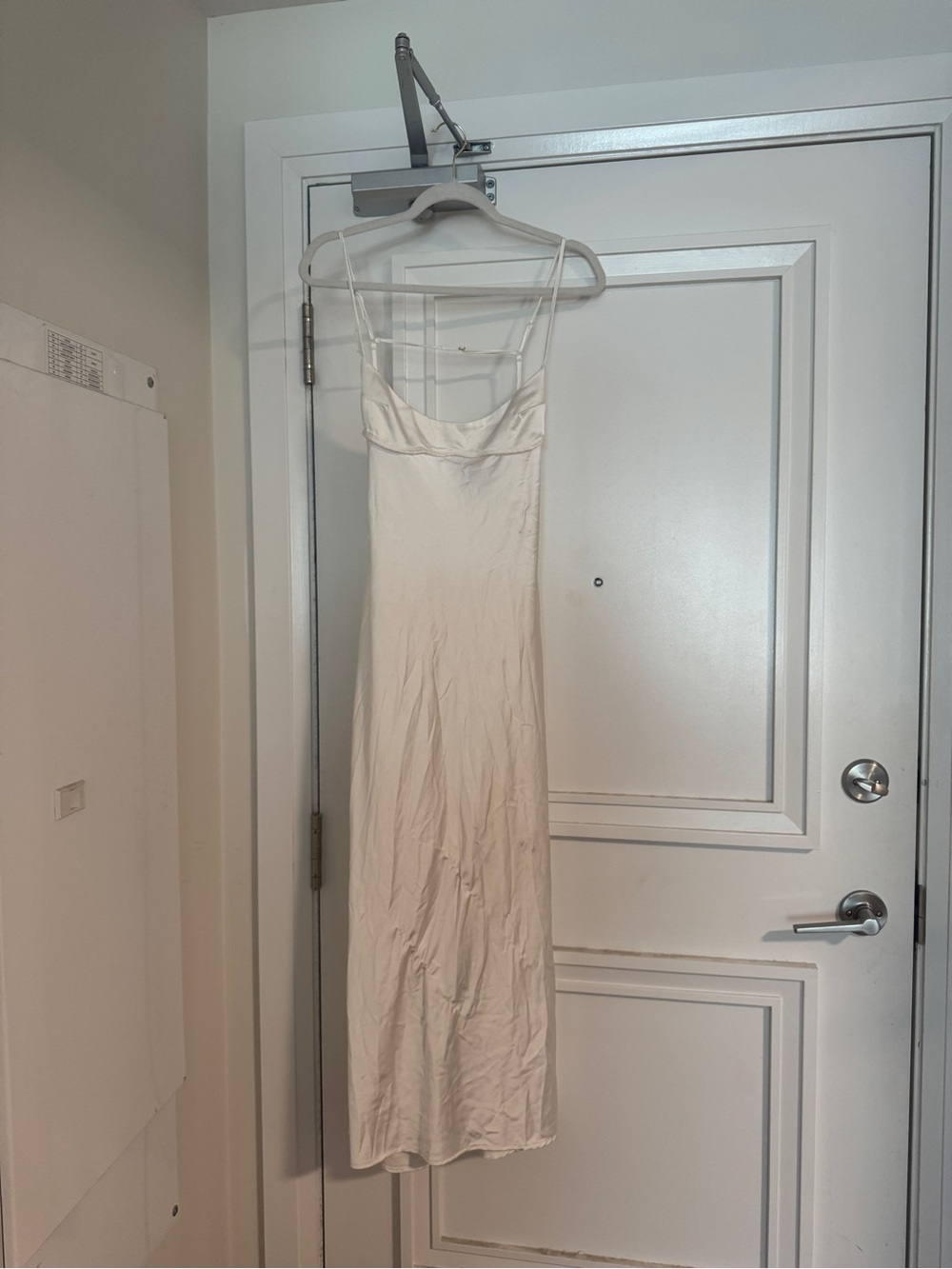 Zara Ivory Satin Slip Dress - US M
